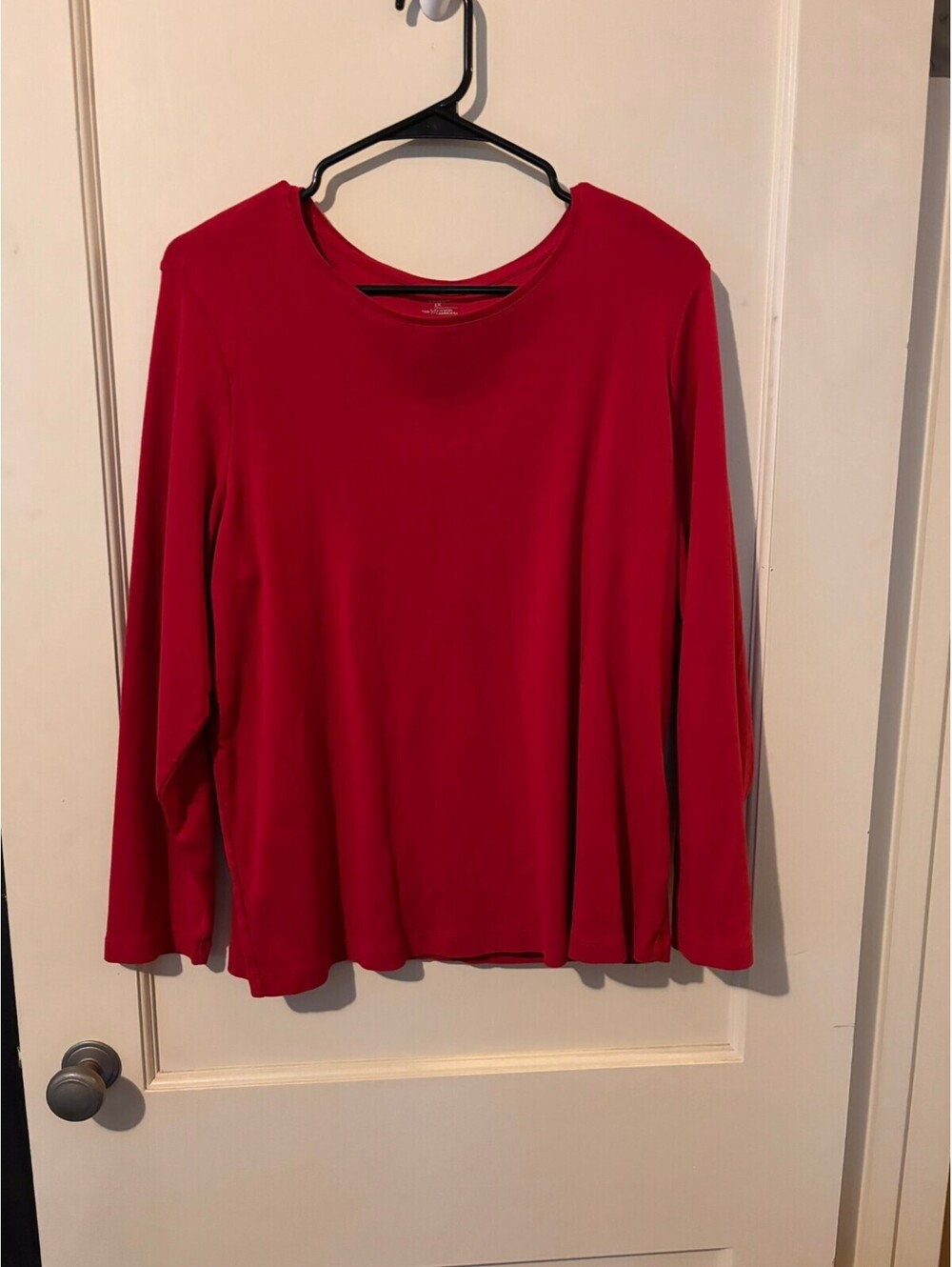 Cj Banks Red Long Sleeve Top Size 1X